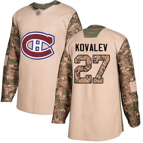 Adidas Men's Alexei Kovalev Authentic Camo Jersey: NHL #27 Montreal Canadiens Veterans Day Practice