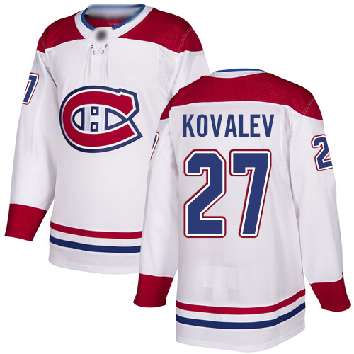 Reebok Youth Alexei Kovalev Authentic White Away Jersey: NHL #27 Montreal Canadiens