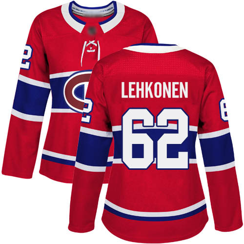 Adidas Women's Artturi Lehkonen Premier Red Home Jersey: NHL #62 Montreal Canadiens