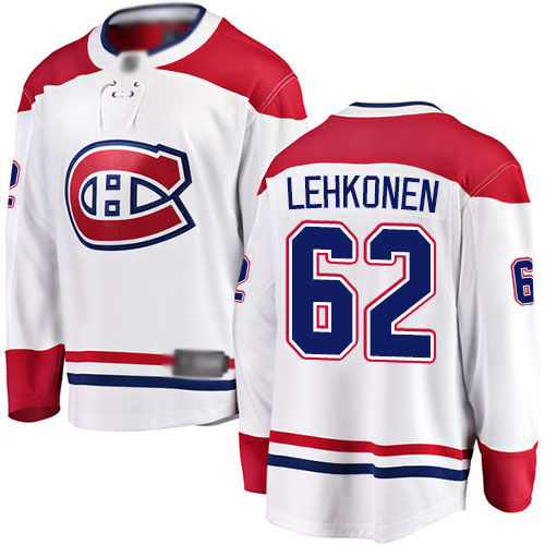 Fanatics Branded Youth Artturi Lehkonen Breakaway White Away Jersey: NHL #62 Montreal Canadiens