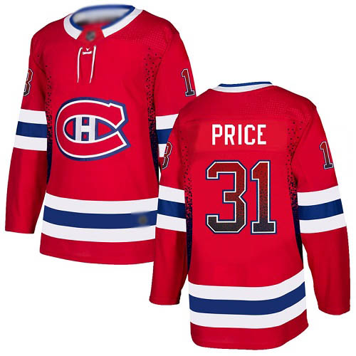 Men's Carey Price Authentic Red Jersey: Hockey #31 Montreal Canadiens Drift Fashion