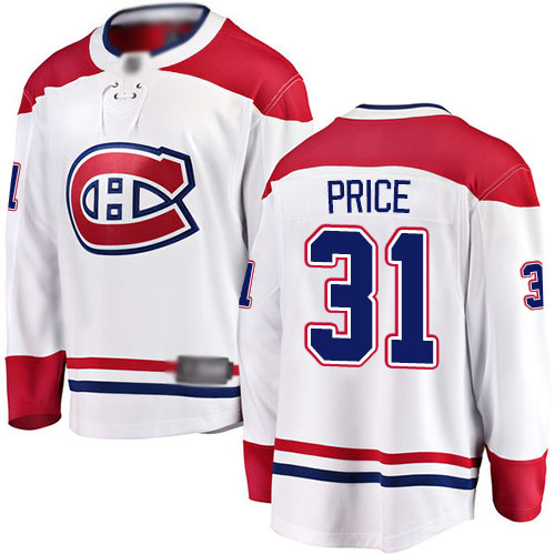 Fanatics Branded Men's Carey Price Breakaway White Away Jersey: Hockey #31 Montreal Canadiens