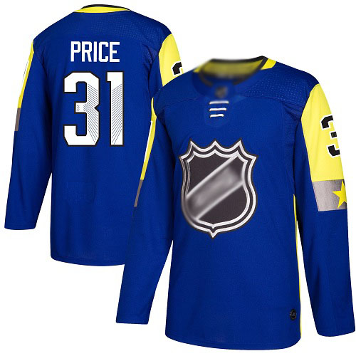 Men's Carey Price Authentic Royal Blue Jersey: Hockey #31 Montreal Canadiens 2018 All-Star Atlantic Division