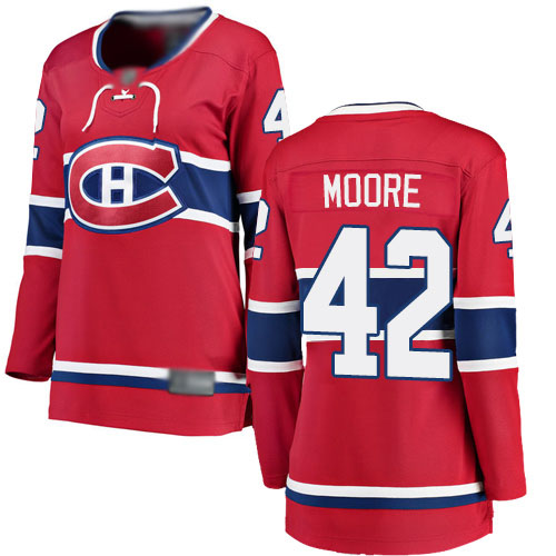 Fanatics Branded Women's Dominic Moore Breakaway Red Home Jersey: NHL #42 Montreal Canadiens