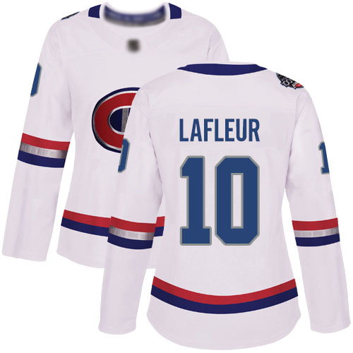 Adidas Women's Guy Lafleur Authentic White Jersey: NHL #10 Montreal Canadiens 2017 100 Classic