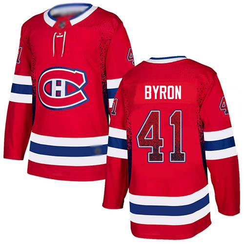 Adidas Men's Paul Byron Authentic Red Jersey: NHL #41 Montreal Canadiens Drift Fashion