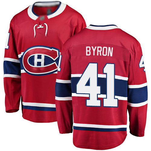 Fanatics Branded Men's Paul Byron Breakaway Red Home Jersey: NHL #41 Montreal Canadiens