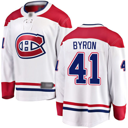 Fanatics Branded Men's Paul Byron Breakaway White Away Jersey: NHL #41 Montreal Canadiens