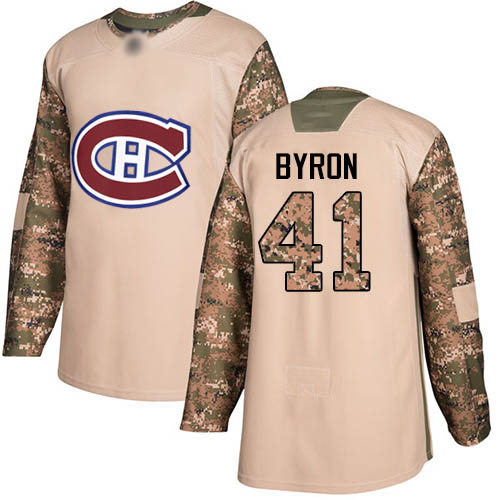 Adidas Men's Paul Byron Authentic Camo Jersey: NHL #41 Montreal Canadiens Veterans Day Practice