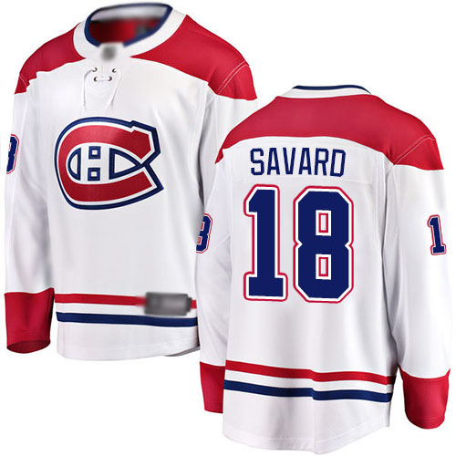 Fanatics Branded Men's Serge Savard Breakaway White Away Jersey: NHL #18 Montreal Canadiens