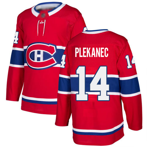 Adidas Youth Tomas Plekanec Authentic Red Home Jersey: NHL #14 Montreal Canadiens