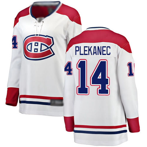 Fanatics Branded Women's Tomas Plekanec Breakaway White Away Jersey: NHL #14 Montreal Canadiens