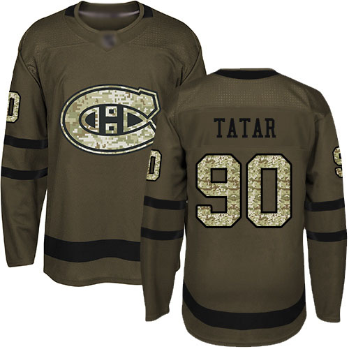 Adidas Youth Tomas Tatar Authentic Green Jersey: NHL #90 Montreal Canadiens Salute to Service