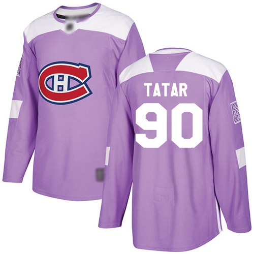 Adidas Youth Tomas Tatar Authentic Purple Jersey: NHL #90 Montreal Canadiens Fights Cancer Practice