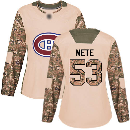 Adidas Women's Victor Mete Authentic Camo Jersey: NHL #53 Montreal Canadiens Veterans Day Practice