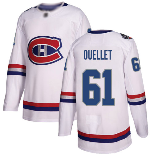 Adidas Men's Xavier Ouellet Authentic White Jersey: NHL #61 Montreal Canadiens 2017 100 Classic