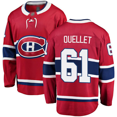 Fanatics Branded Men's Xavier Ouellet Breakaway Red Home Jersey: NHL #61 Montreal Canadiens