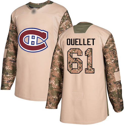 Adidas Men's Xavier Ouellet Authentic Camo Jersey: NHL #61 Montreal Canadiens Veterans Day Practice