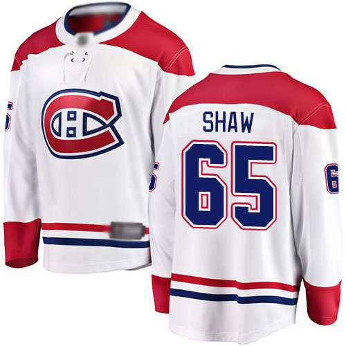 Fanatics Branded Men's Andrew Shaw Breakaway White Away Jersey: NHL #65 Montreal Canadiens