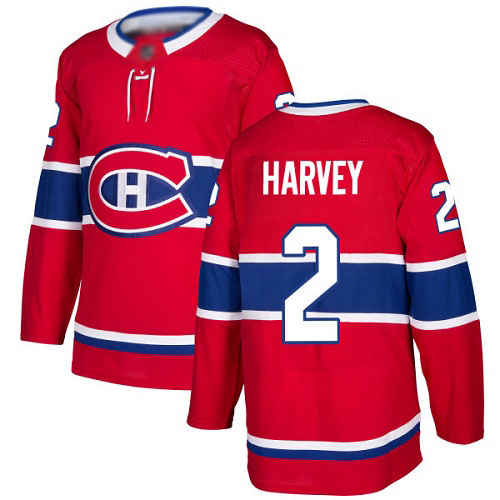 Adidas Men's Doug Harvey Authentic Red Home Jersey: NHL #2 Montreal Canadiens