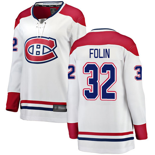 Women's Jacob de la Rose Authentic White Away Jersey: Hockey #25 Montreal Canadiens