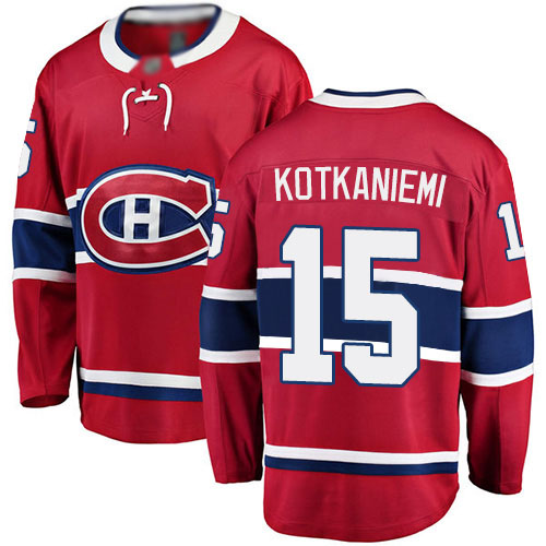 Fanatics Branded Men's Jesperi Kotkaniemi Breakaway Red Home Jersey: NHL #15 Montreal Canadiens