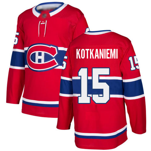 Adidas Men's Jesperi Kotkaniemi Authentic Red Home Jersey: NHL #15 Montreal Canadiens