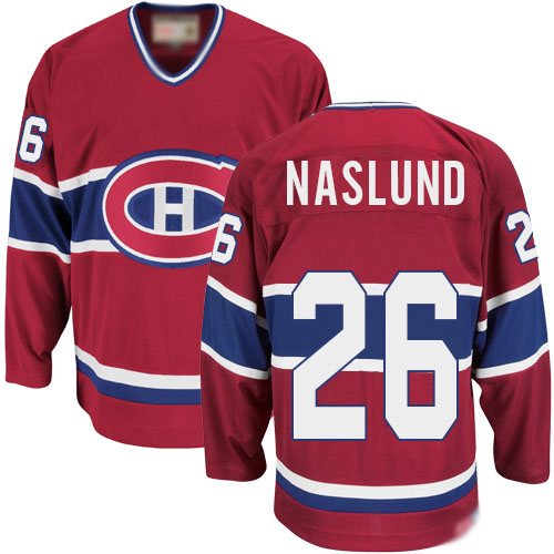 CCM Men's Mats Naslund Authentic Red Jersey: NHL #26 Montreal Canadiens Throwback