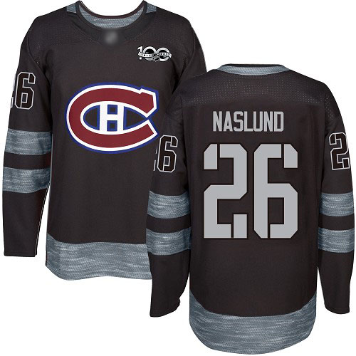 Adidas Men's Mats Naslund Authentic Black Jersey: NHL #26 Montreal Canadiens 1917-2017 100th Anniversary