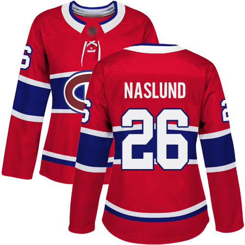 Adidas Women's Mats Naslund Authentic Red Home Jersey: NHL #26 Montreal Canadiens