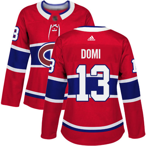 Adidas Women's Max Domi Authentic Red Home Jersey: NHL #13 Montreal Canadiens