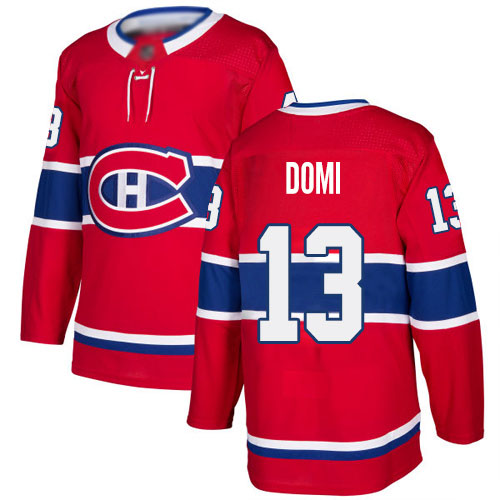 Adidas Men's Max Domi Authentic Red Home Jersey: NHL #13 Montreal Canadiens