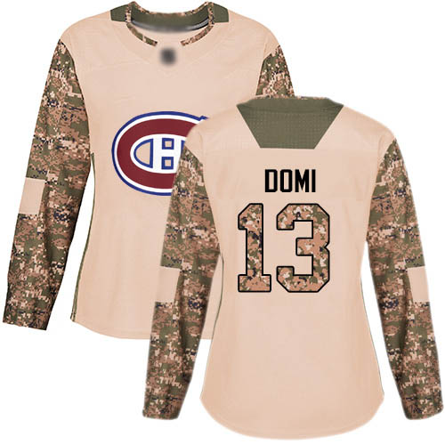 Adidas Women's Max Domi Authentic Camo Jersey: NHL #13 Montreal Canadiens Veterans Day Practice