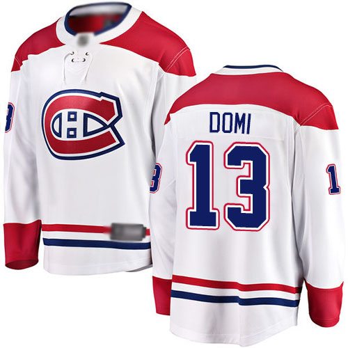 Fanatics Branded Youth Max Domi Breakaway White Away Jersey: NHL #13 Montreal Canadiens