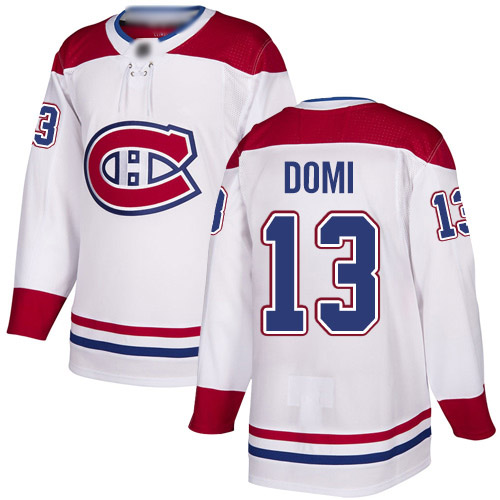 Adidas Men's Max Domi Authentic White Away Jersey: NHL #13 Montreal Canadiens