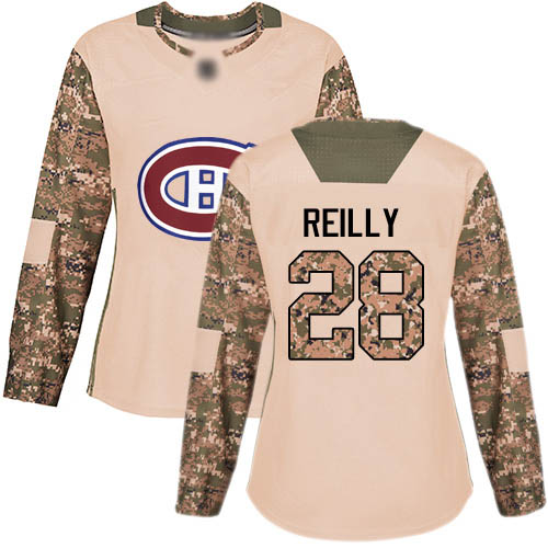 Adidas Women's Mike Reilly Authentic Camo Jersey: NHL #28 Montreal Canadiens Veterans Day Practice