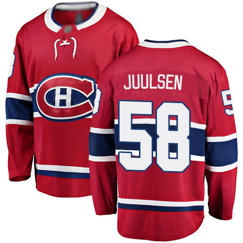 Fanatics Branded Men's Noah Juulsen Breakaway Red Home Jersey: Hockey #58 Montreal Canadiens