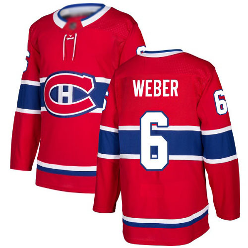 Adidas Men's Shea Weber Authentic Red Home Jersey: NHL #6 Montreal Canadiens