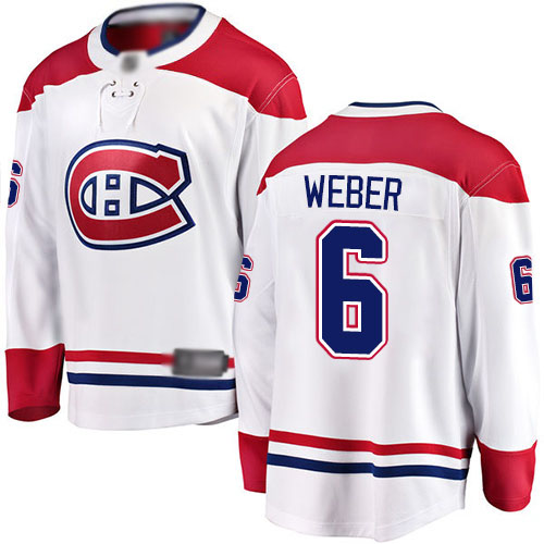 Fanatics Branded Men's Shea Weber Breakaway White Away Jersey: NHL #6 Montreal Canadiens