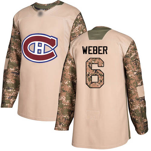 Adidas Men's Shea Weber Authentic Camo Jersey: NHL #6 Montreal Canadiens Veterans Day Practice