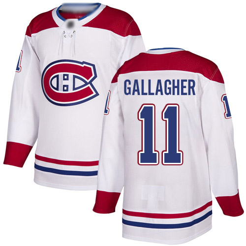 Reebok Youth Brendan Gallagher Authentic White Away Jersey: NHL #11 Montreal Canadiens