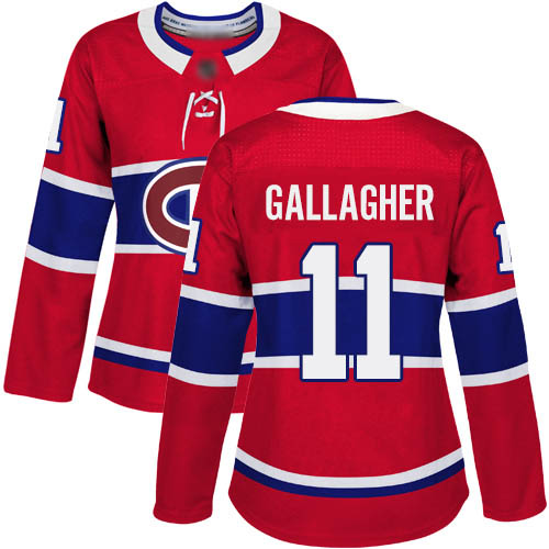 Adidas Women's Brendan Gallagher Premier Red Home Jersey: NHL #11 Montreal Canadiens