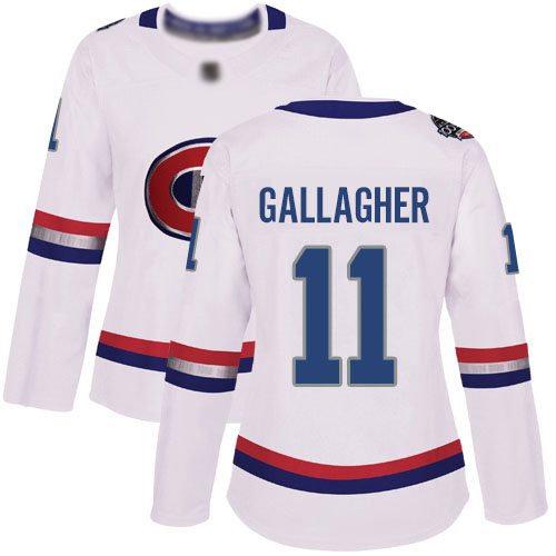 Adidas Women's Brendan Gallagher Authentic White Jersey: NHL #11 Montreal Canadiens 2017 100 Classic