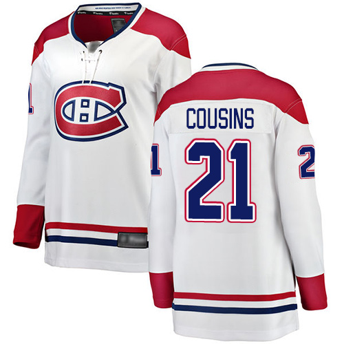 Reebok Women's David Schlemko Authentic White Away Jersey: NHL #21 Montreal Canadiens