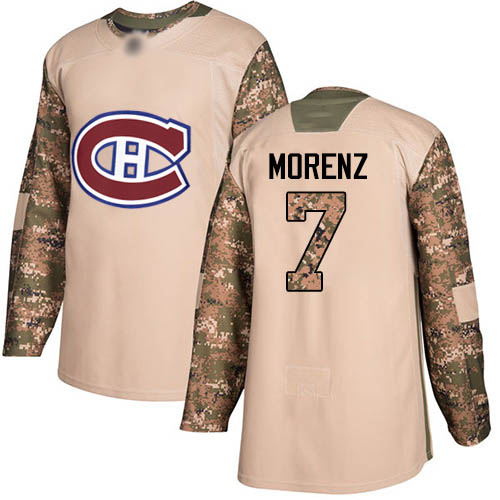 Adidas Men's Howie Morenz Authentic Camo Jersey: NHL #7 Montreal Canadiens Veterans Day Practice