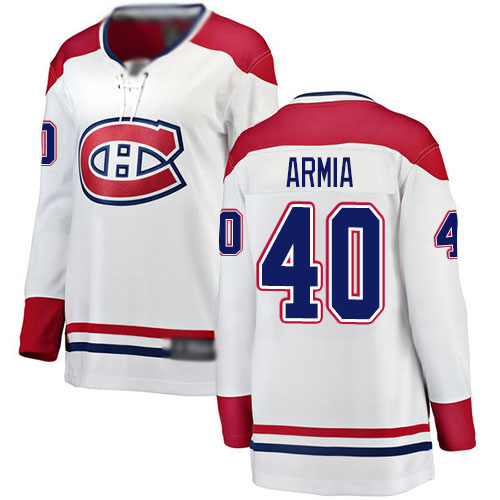 Fanatics Branded Women's Joel Armia Breakaway White Away Jersey: NHL #40 Montreal Canadiens