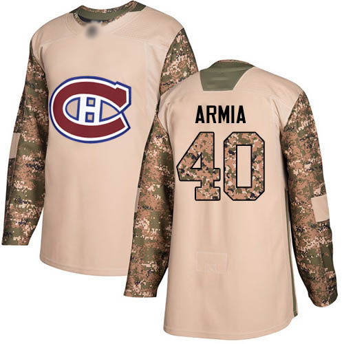 Adidas Men's Joel Armia Authentic Camo Jersey: NHL #40 Montreal Canadiens Veterans Day Practice