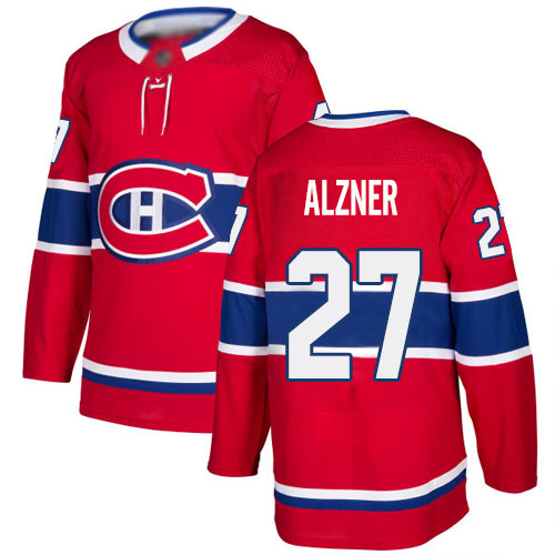 Adidas Men's Karl Alzner Premier Red Home Jersey: NHL #27 Montreal Canadiens