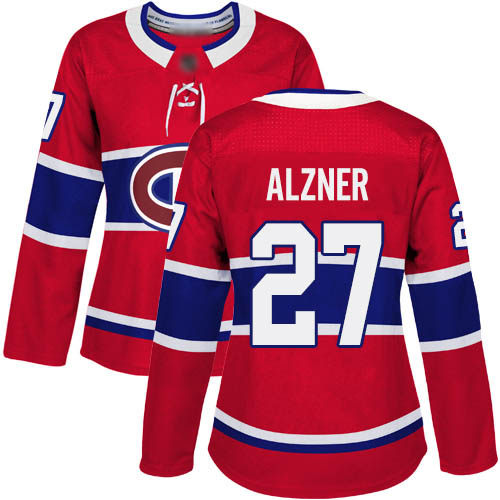 Adidas Women's Karl Alzner Authentic Red Home Jersey: NHL #27 Montreal Canadiens