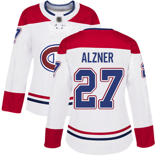 Adidas Women's Karl Alzner Authentic White Away Jersey: NHL #27 Montreal Canadiens